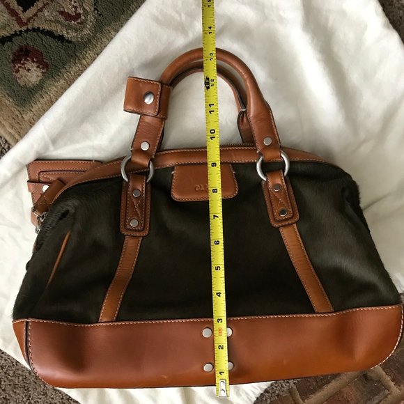 Cole Haan Women's Leather & Cowhide Hair Satchel . - Picture 5 of 15